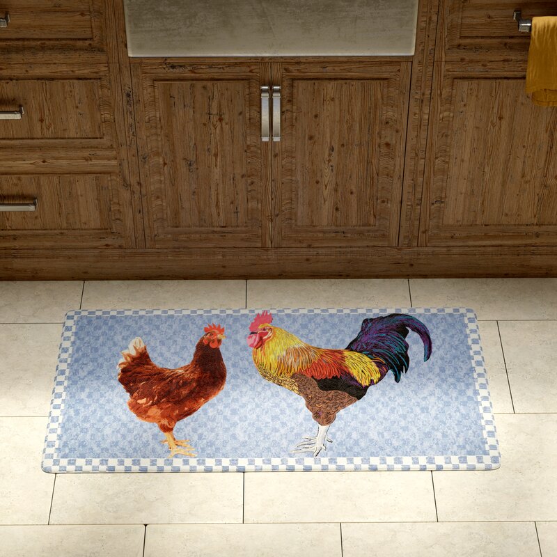 August Grove Cathie Rooster Kitchen Mat Reviews Wayfair   Cathie Rooster Kitchen Mat 